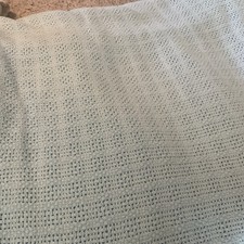 "Manta térmica de algodón azul claro 86x86"" doble hecha en EE. UU. sin defectos"