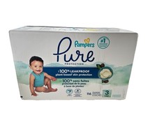Pampers Pure Protection 116 Size 3 Diapers Plant Based Shea Butter Leakproof New