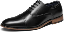 Men'S Lace up Soft Cap-Toe Formal Dress Shoes