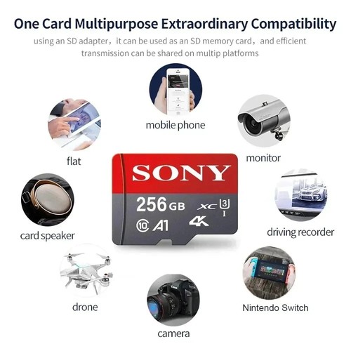 SONY Micro SD Card 2TB 512GB 256GB 128GB TF Memory Card Extreme 1TB U3 4K High - Picture 5 of 16