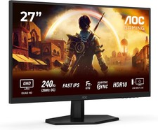 AOC Q27G42ZE 27 inch WQHD Gaming Monitor 260Hz, Fast IPS Panel, 0.3ms MPRT, Ada