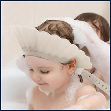 Baby Shower Soft Cap Adjustable Hair Wash Hat for Kids Ear Protection Safe.
