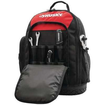 #ad Husky 16 In.Tool Backpack Waterproof Molded Base Durability Standard Duty New $43.49