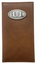 Miami Hurricanes Leather Secretary Pocket Wallet by Enmon-New