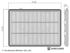 Luftfilter Filtereinsatz ADBP220083 BLUE PRINT für INFINITI QX50 II