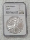 2014 $1 NGC MS69 Silver Eagle 1oz .999 Coin