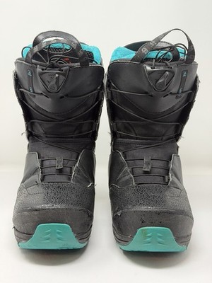 Salomon Lush Snowboard Boots Women s US 9 Black Teal Shadow Flex Lace System