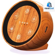 Elegant Wood Grain White Noise Machine for Sleep   32 Sounds  Rechargeable
