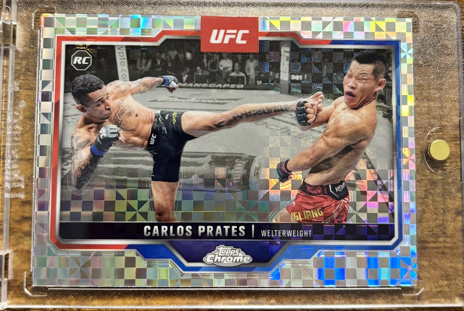 2025 Topps Chrome UFC #40 Carlos Prates X-Fractor Rookie Card RC THE NIGHTMARE