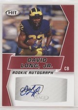 2019 Sage Hit Premier Draft Rookie Auto David Long Jr #A23 Auto 4l3