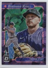 2021 Donruss Optic Diamond Kings Green Cracked Ice Prizm /7 Trevor Story #29 3do