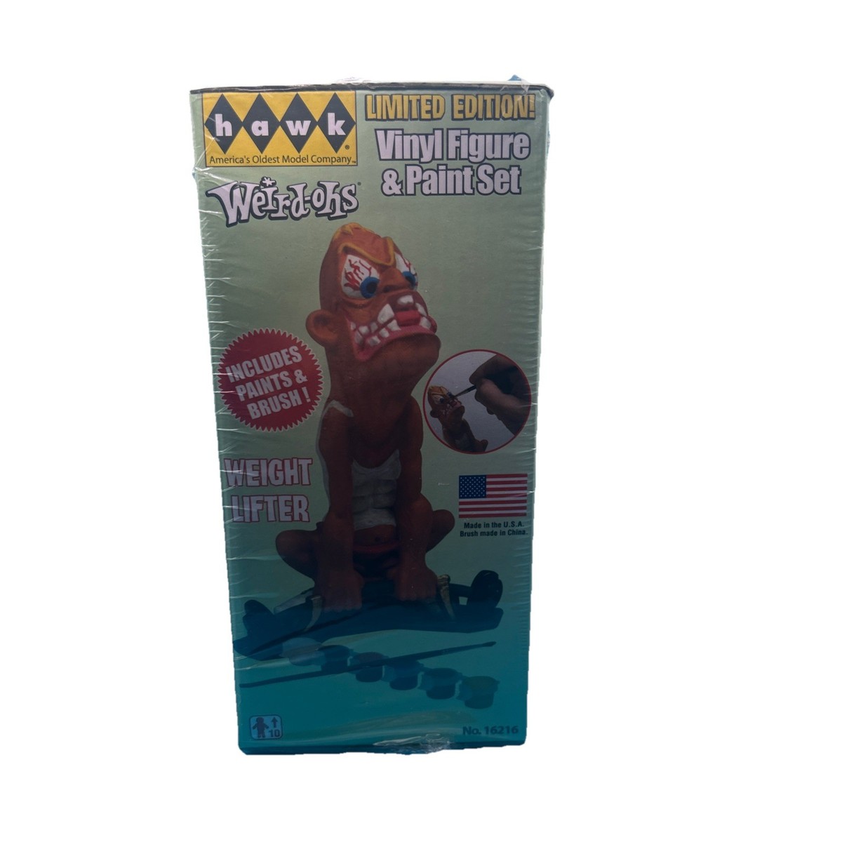 HAWK / MARX WEIRD-OHS “WEIGHT LIFTER” VINYL FIGURE And Paint Set