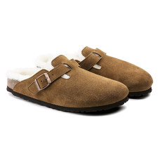Birkenstock Boston Shearling Mink Suede Clogs Women's shoes slippers EU37-40