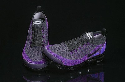 Nike Air VaporMax Flyknit 2 Black Purple Men's Cushioned Shoes