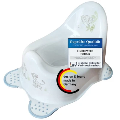 KiNDERWELT Premium Töpfchen für Kinder und Babys, Löwe Design in weiß, Töpfchen - Bild 1 von 4