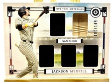 2024 Panini Boys of Summer Jackson Merrill - Five Tool Materials 100/149 Padres