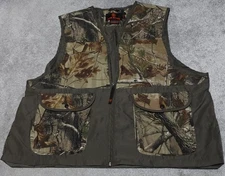 Game Winner Hunting Vest Men's 2XL Green Brown Camouflage Zip Outdoor