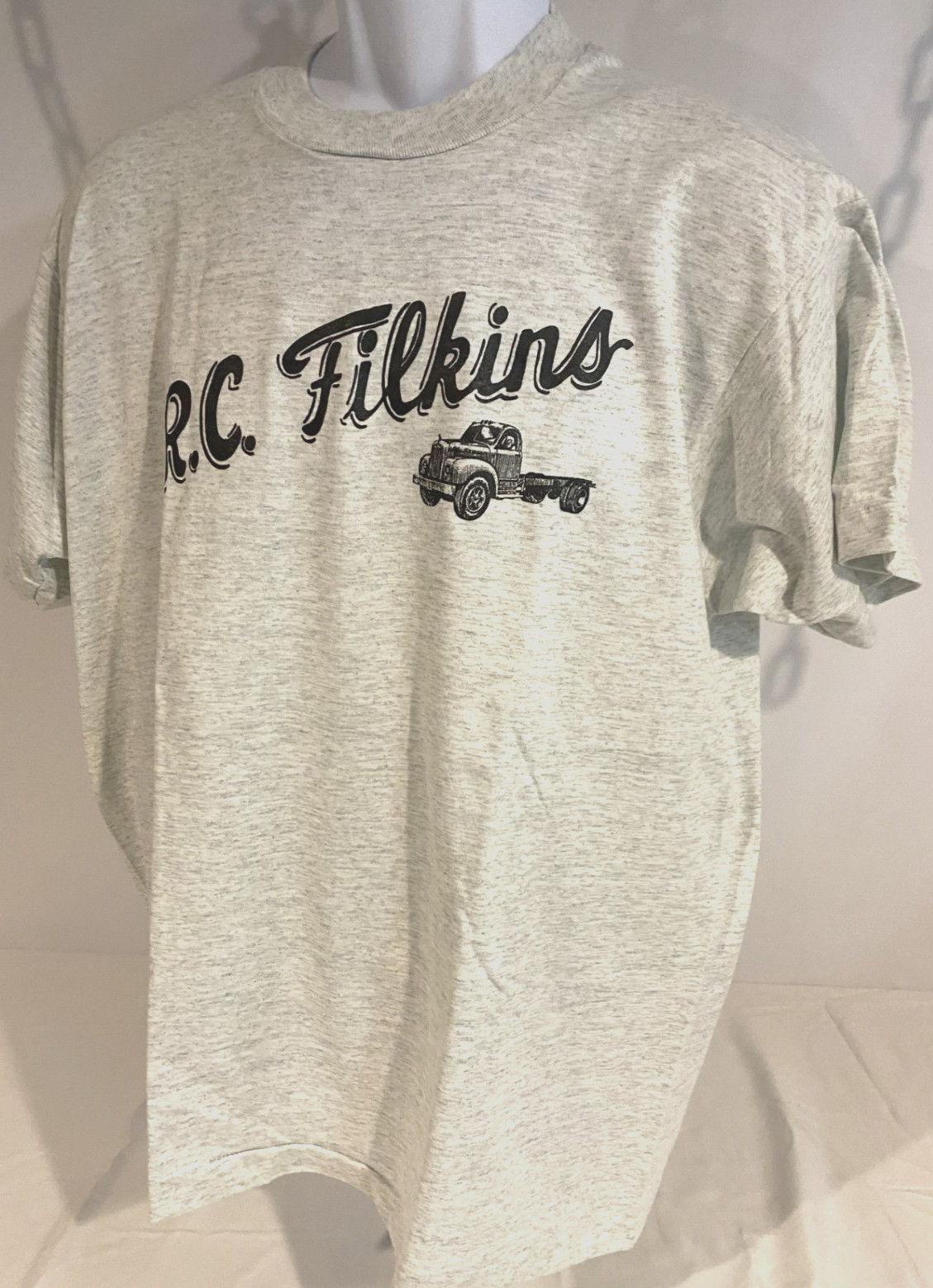 Vintage 1980s RC Filkins Trucking T-Shirt NOS Deadstock Made USTrucker Tee Shirt