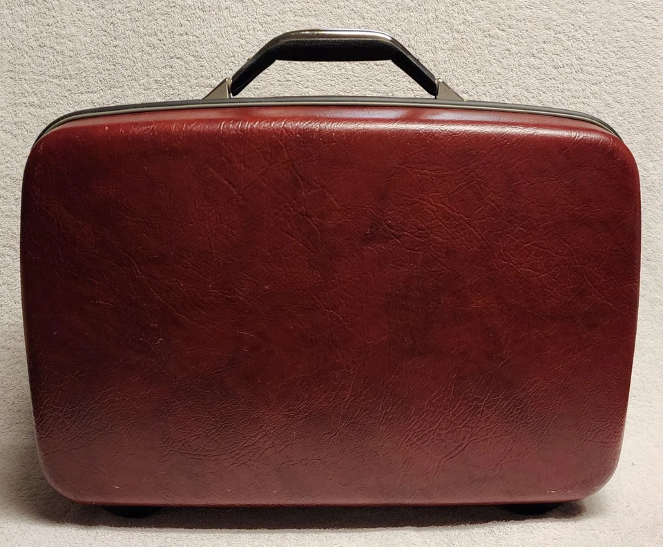 "Maleta rígida de 19"" Samsonite Silhouette de colección equipaje granate rojo sin llave" Foto 4 de 4