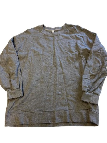 Womens LULULEMON Gray Perfectly Oversized Crew Sweatshirt Sz 10