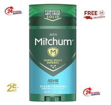 Mitchum Men's Deodorant, Antiperspirant Stick 48 Hr Clean Control 2.7 Oz