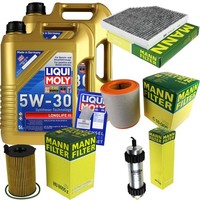 Mann Inspektionspaket 10L Liqui Moly Longlife 5W-30 FüR Audi A6 Avant 3.0 TDI