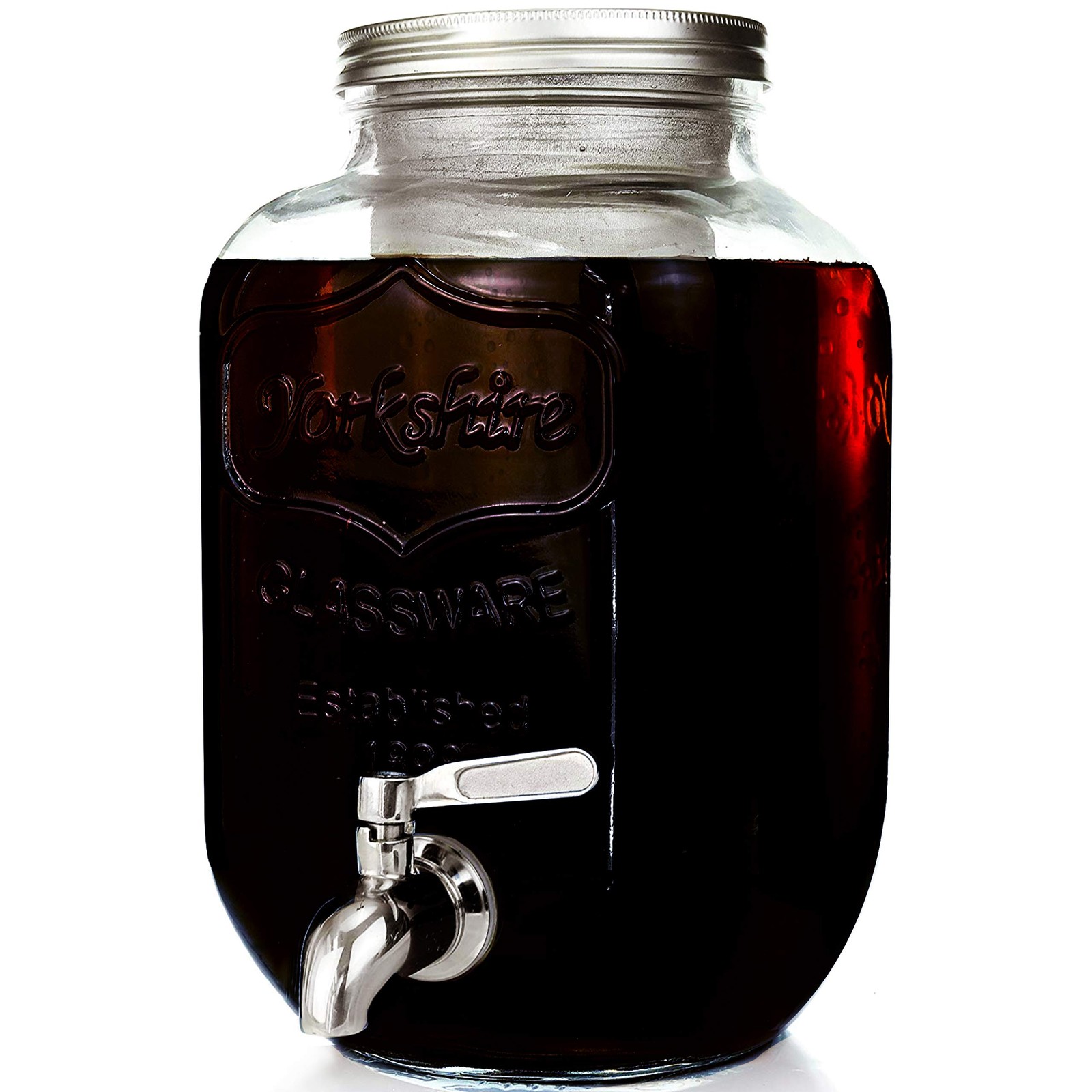 Pitcher 1 Gal Glass Dispenser W/metal Spigot
