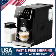 Espresso Machine Coffee Maker Latte w/Removable Brewer/Grinder for Home Baristas