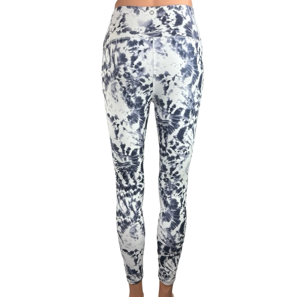 RBX 领带染料多高腰拉弹性腰运动服健身紧身裤 S — 第 3/4 张图片