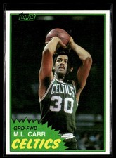 1981-82 Topps M.L. Carr NRMT/MT Set Break #E72