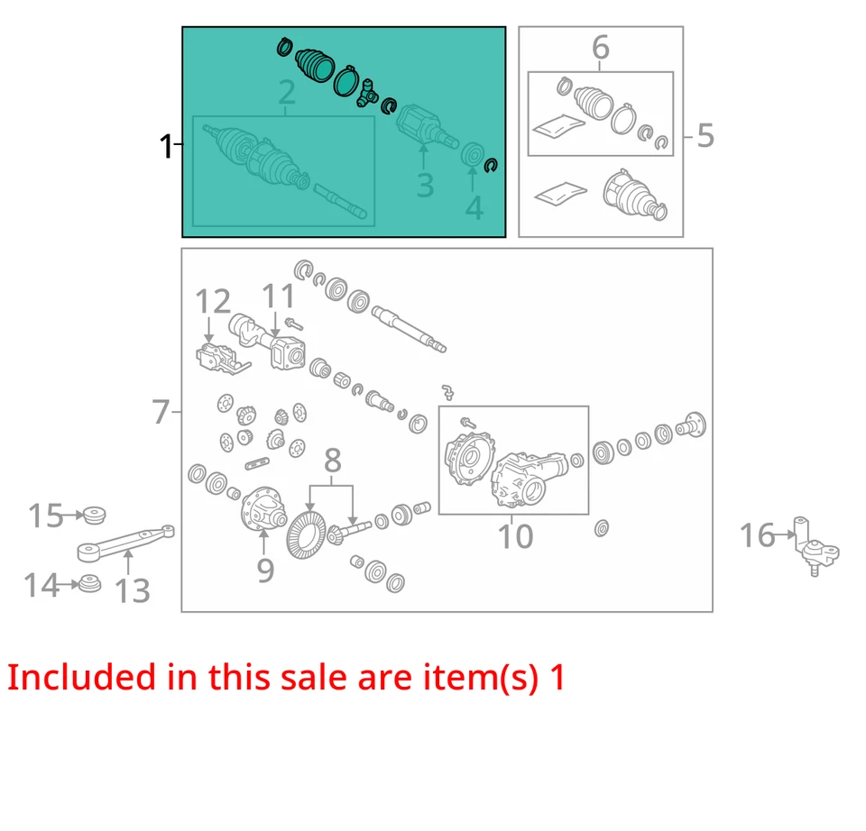 Conjunto exterior delantero eje eje se adapta a 12-23 LEXUS GX460 3936238 Foto 3 de 4