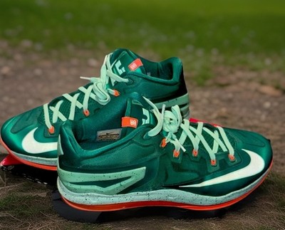 Nike LeBron X Low Cannon 642849-313 Men s Sz 13 Basketball Shoes-Miami Dolphins