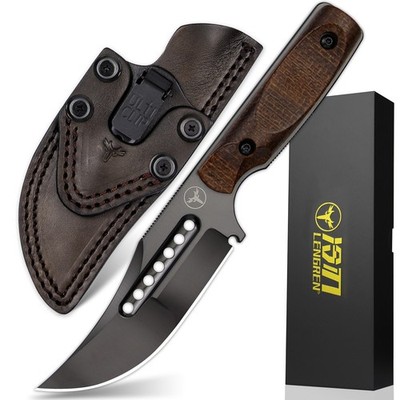 LENGREN Persian Fixed Blade Linen Handle Leather Cover