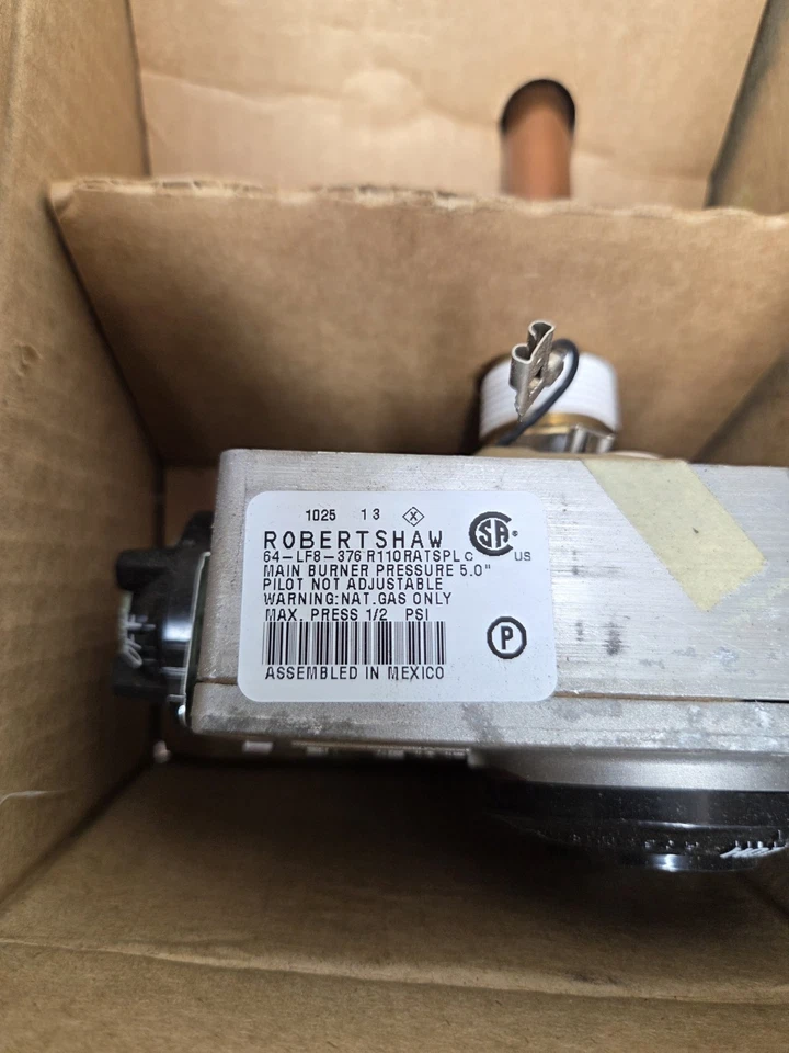 ROBERTSHAW 6910794 PROTECTOR DE LLAMA B VÁLVULA DE CONTROL DE GAS NAT GAS SOLO 64-LF8-376 Foto 3 de 4
