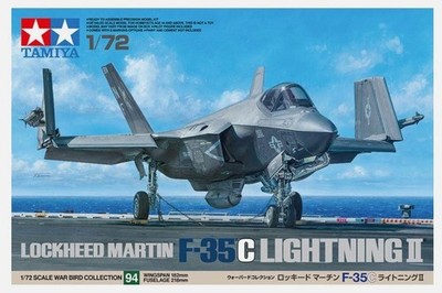 Tamiya 60794 Maßstab 1:72 US Navy Lockheed Martin F-35C Lightning II Modellbausatz