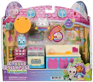 DreamWorks Gabby's Dollhouse Fairylandia Cakey Cat's Fairy Kitchen 10-Piece Set