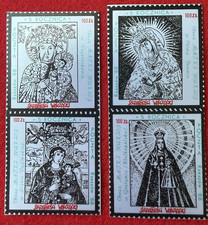 POLAND Solidarity (Solidarność) Movement, 1988 Polish Madonna s, silver foil