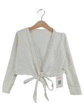 Wickeljacke Kinder Mädchen Langarm Weiß Schleife Gr. 152 Ballett Freizeit