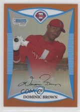 2008 Bowman Chrome Prospects Orange Refractor 5/25 Domonic Brown Dominic 0f8