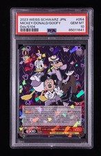 Mickey Mouse Donald Duck Goofy 2023 Weiss Schwarz Disney 100 Japanese PSA 10