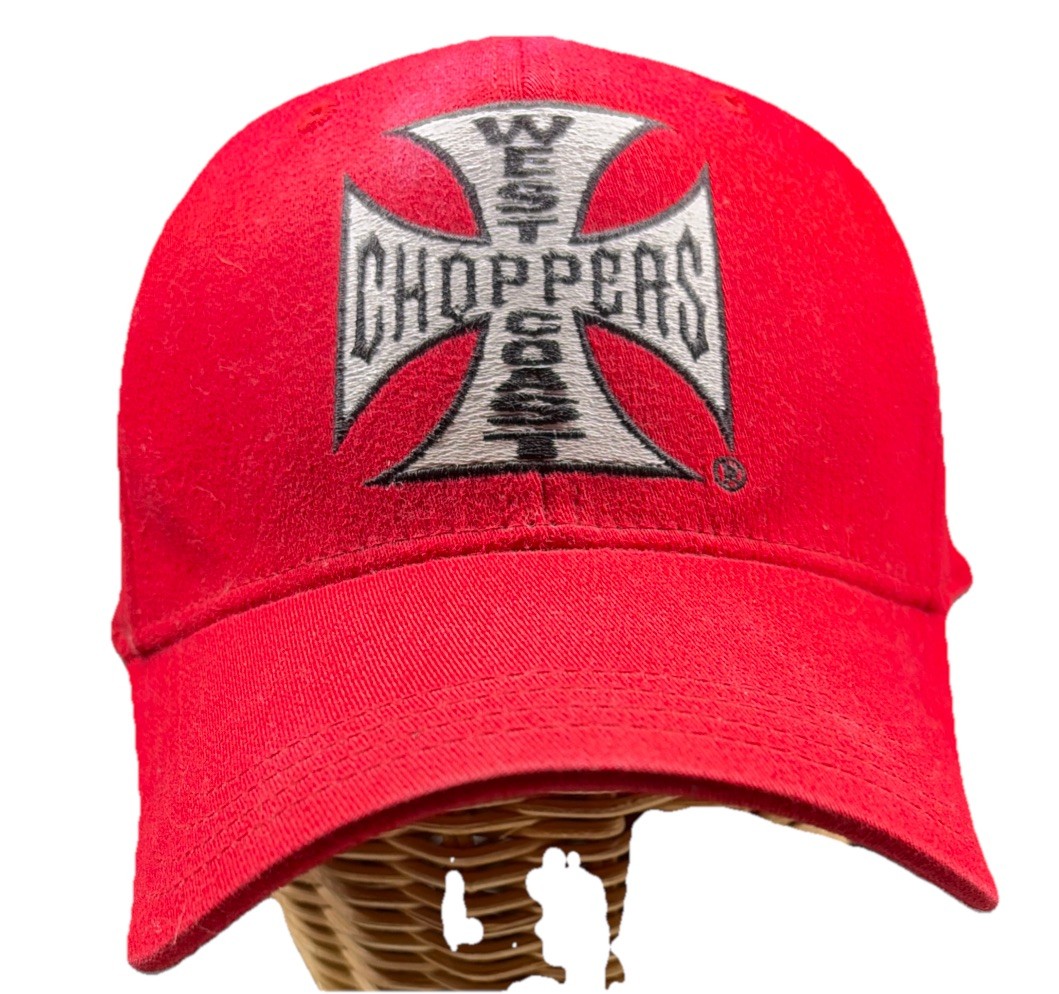West Coast Choppers Embroidered Flexfit Hat Red Jesse James Iron
