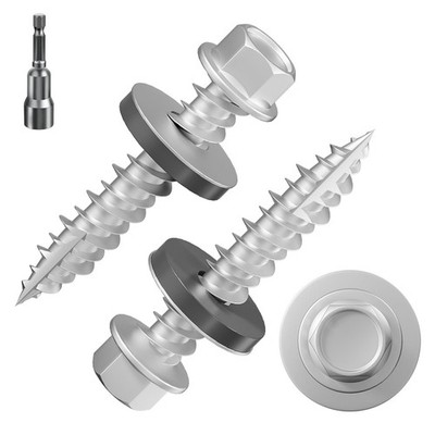 3/16x1 Inch 595Pcs 5lbs Gray Hex Metal Sheet Roof Screws 5x25mm