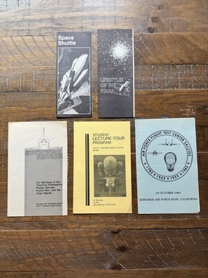 Vintage NASA Soace Shuttle Pamphlets  Educational Tours Stars Edward s AFB 1983