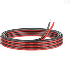22 AWG Silicone Electrical Wire - 20ft Black  Red for High Efficiency