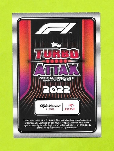 Carte Topps - 2022 - Formule 1 - Zhou Guanyu - N°153 - Picture 2 of 2
