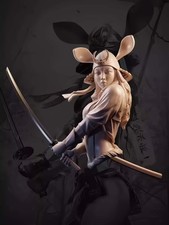 Samurai Girl Resin Model Kit 1/10 – Bunny Helmet Katana Warrior Unpainted