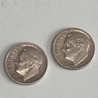1956 - D silver roosevelt dimes 1957 - D lot of 2 90%