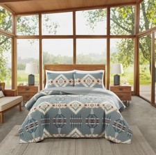 Pendleton Rancho Arroyo Quilt Set, Light Blue...