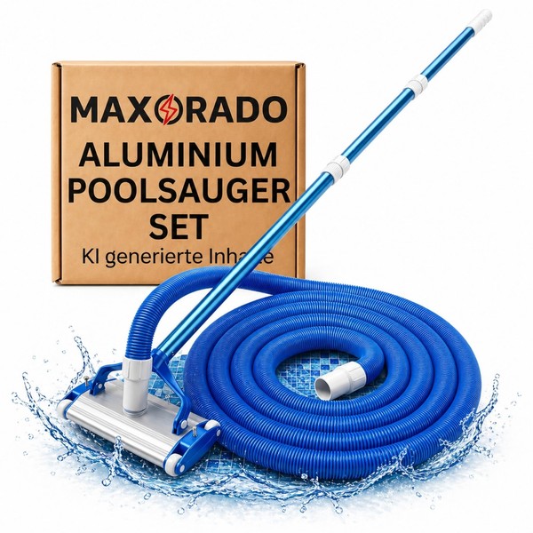 Poolsauger Profi Bodensauger Alu DüSe Mit Schlauch Teleskopstange Manuell-image