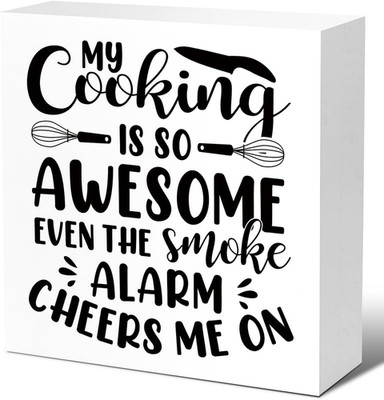 Funny My Cooking Is so Awesome Kitchen Table Wood Block Signs,Farmhouse Kitchen
